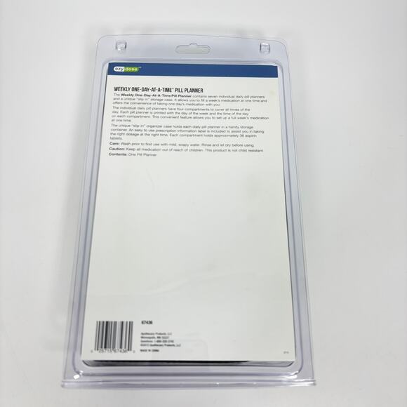 Ezy Dose Pill Organizer Weekly Planner 7 Day Large 4 Times A Day w/ Travel Case - Picture 5 of 7